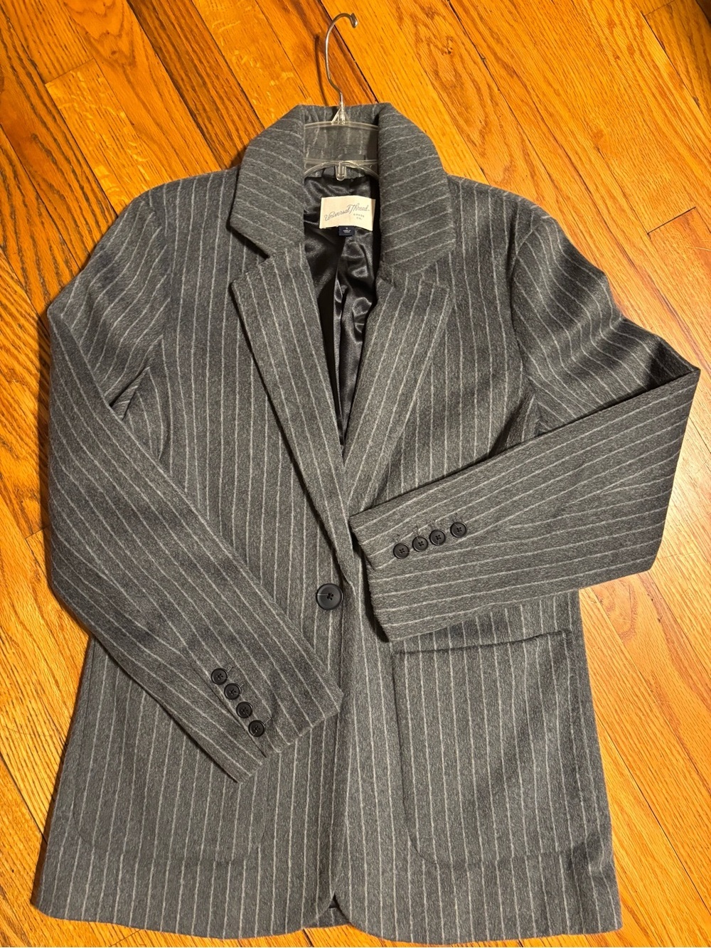 Universal Thread Gray Satin-Lined Jacket